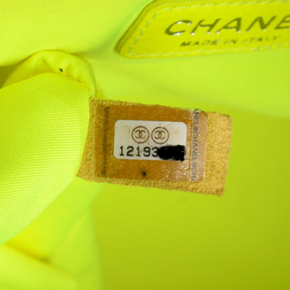 Chanel Patent Quilted Day Glo Flap Bag Black 13 of 14