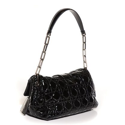 Christian Dior Patent Cannage New Lock Flap Bag Black 3 of 7