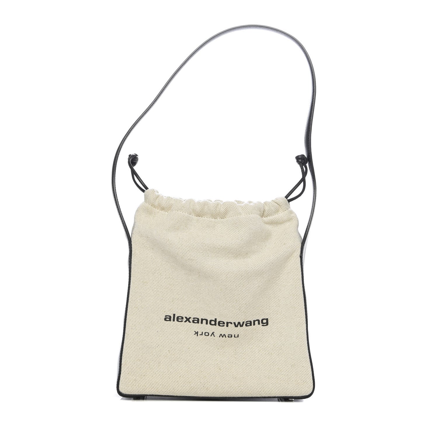 Calfskin Canvas Ryan Shoulder Bag Natural