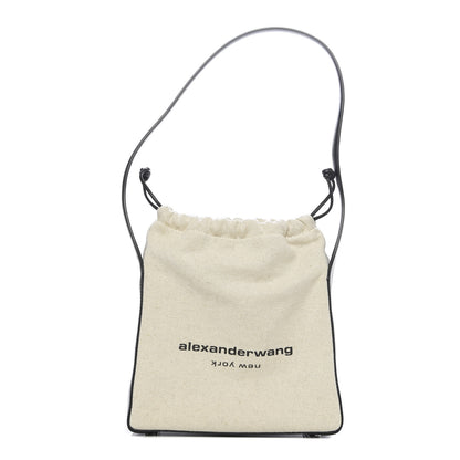 Alexander Wang Calfskin Canvas Ryan Shoulder Bag Natural 1 of 9