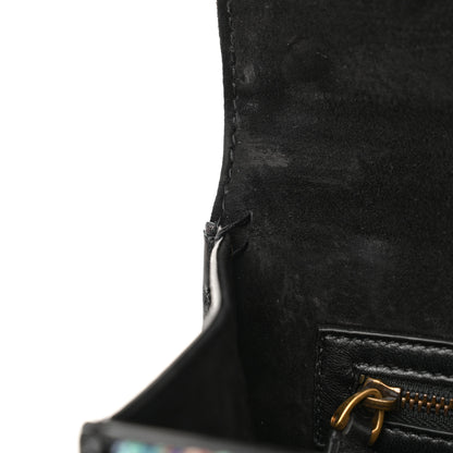 Valentino Garavani Vitello Beaded Medium Glam Lock Rockstud Flap Black 11 of 14