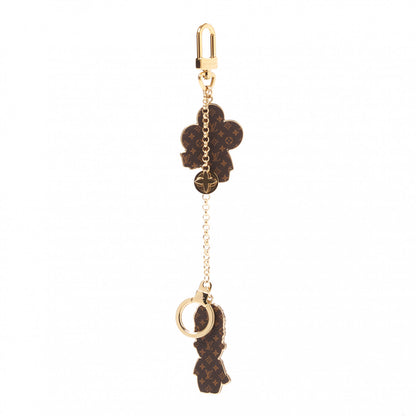 Louis Vuitton Monogram Gaston & Vivienne Best Friend Bag Charm Key Holder Gold 4 of 7