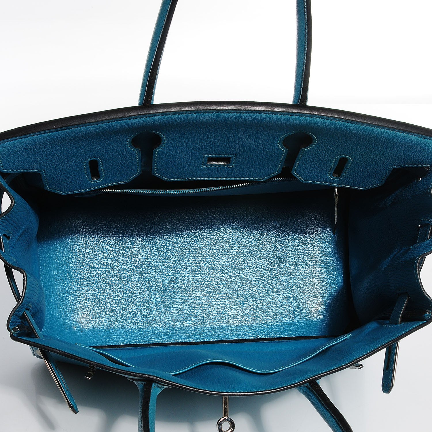 Hermes Chevre de Coromandel Birkin 30 Turquoise 9 of 28