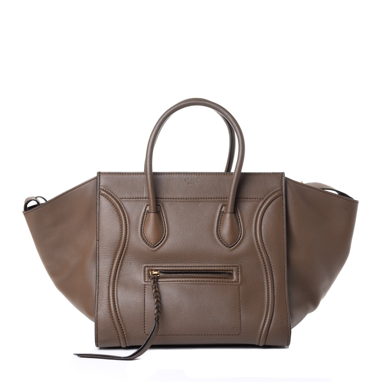 Celine Supple Calfskin Medium Phantom Luggage Taupe 1 of 4
