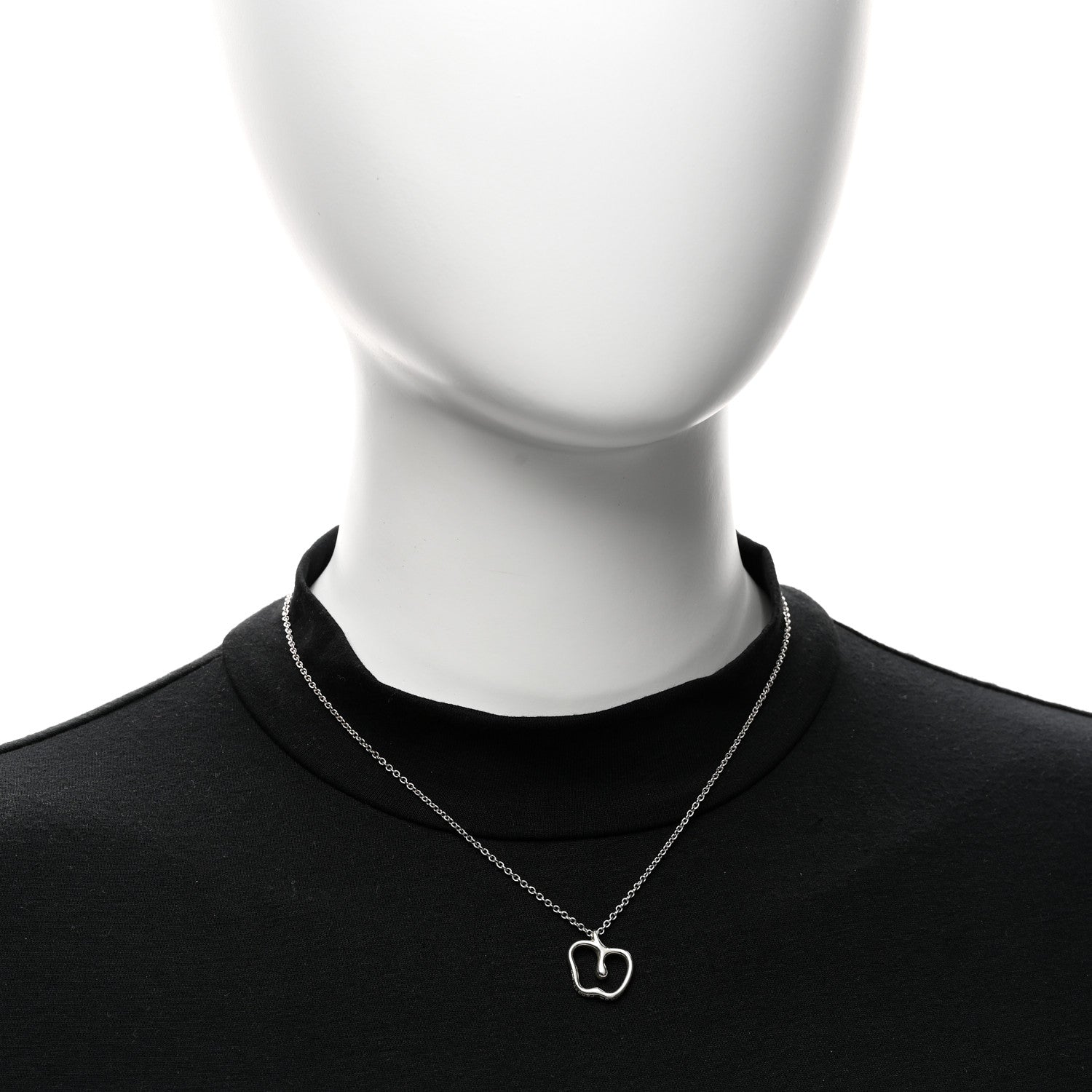 Tiffany Sterling Silver Elsa Peretti Apple Pendant Necklace 2 of 4