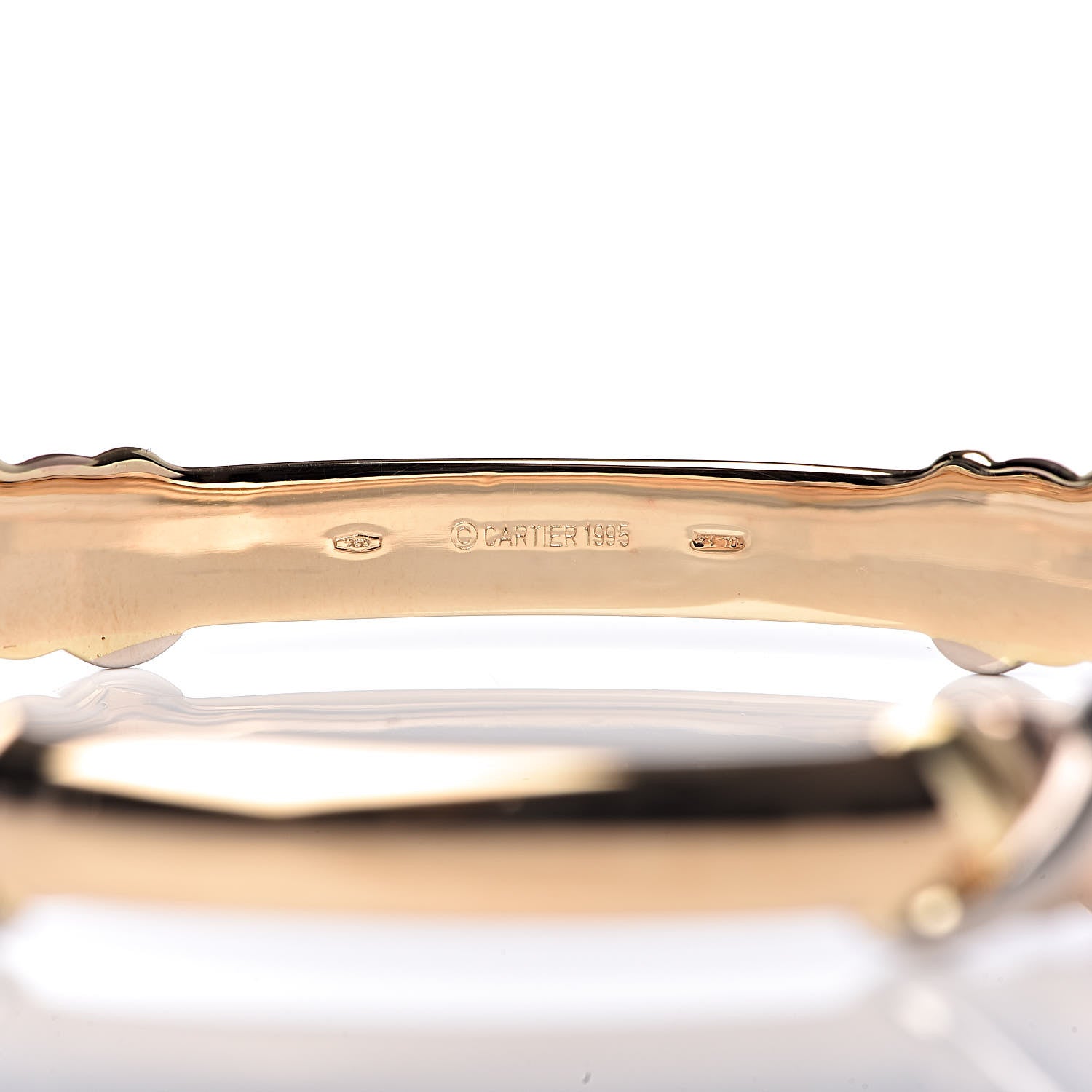 Cartier 18K Pink Yellow White Gold Trinity LOVE Bracelet 16 5 of 5