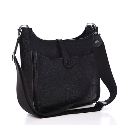 Hermes Taurillon Clemence Evelyne III PM Black 2 of 11