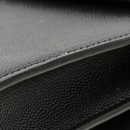 Saint Laurent Grain de Poudre Mini Classic Monogram Cassandra Top Handle Black Rouge Legion 10 of 11