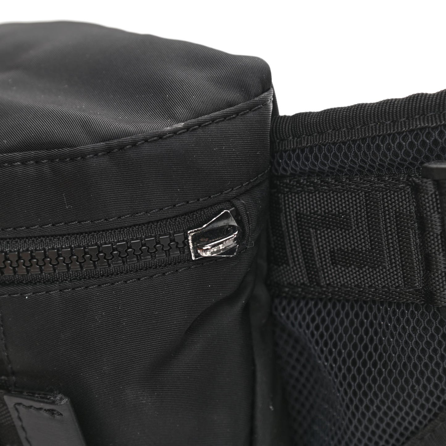Nylon Palazzo Medusa Belt Bag Black
