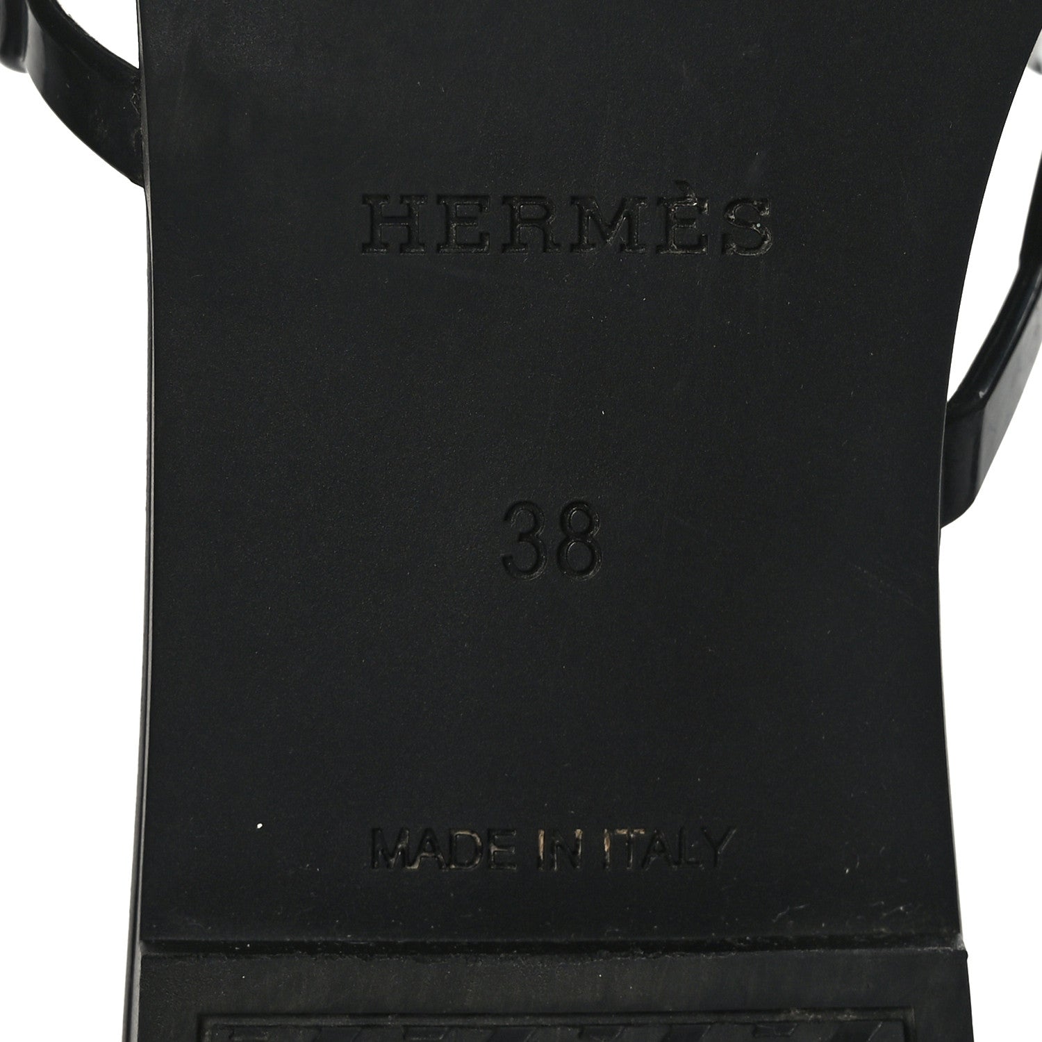 Hermes Rubber Chaine d'Ancre Rivage Sandals 38 Black 7 of 7