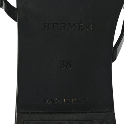 Hermes Rubber Chaine d'Ancre Rivage Sandals 38 Black 7 of 7