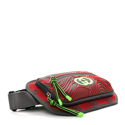 Gucci Jersey GG Monogram All Over Sporty Belt Bag Green Grey Multicolor 4 of 10