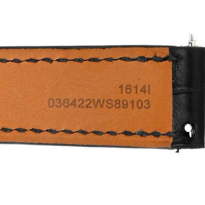 Hermes Shiny Alligator Heure H Hour Watch Strap Black 5 of 5