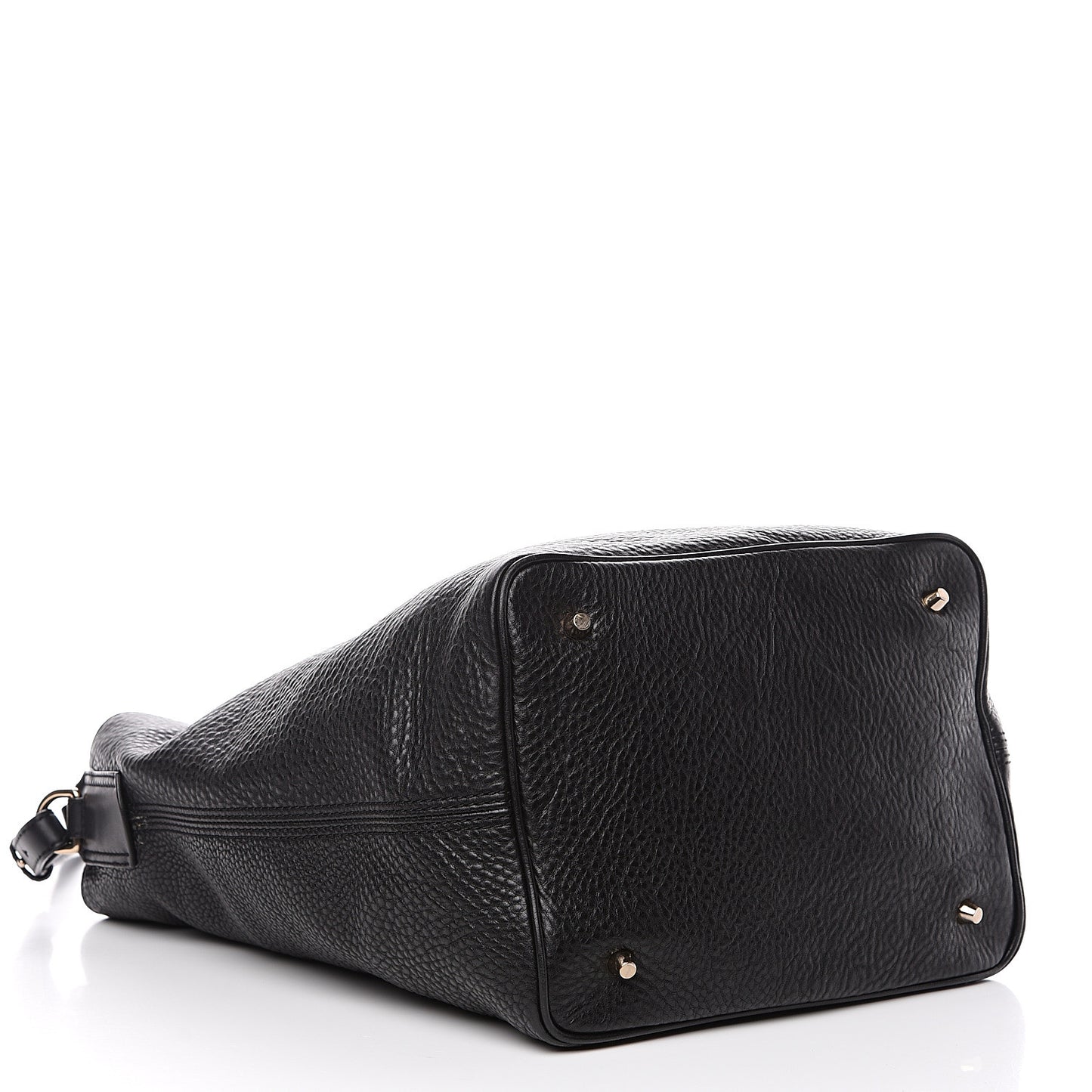 Grainy Calfskin Medium Check Ashby Hobo Black