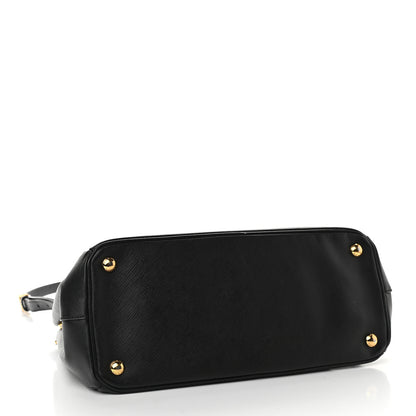 Prada Saffiano Small Galleria Double Zip Tote Black 3 of 9