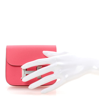 Hermes Epsom Constance Slim Wallet Rose Azalee 2 of 9