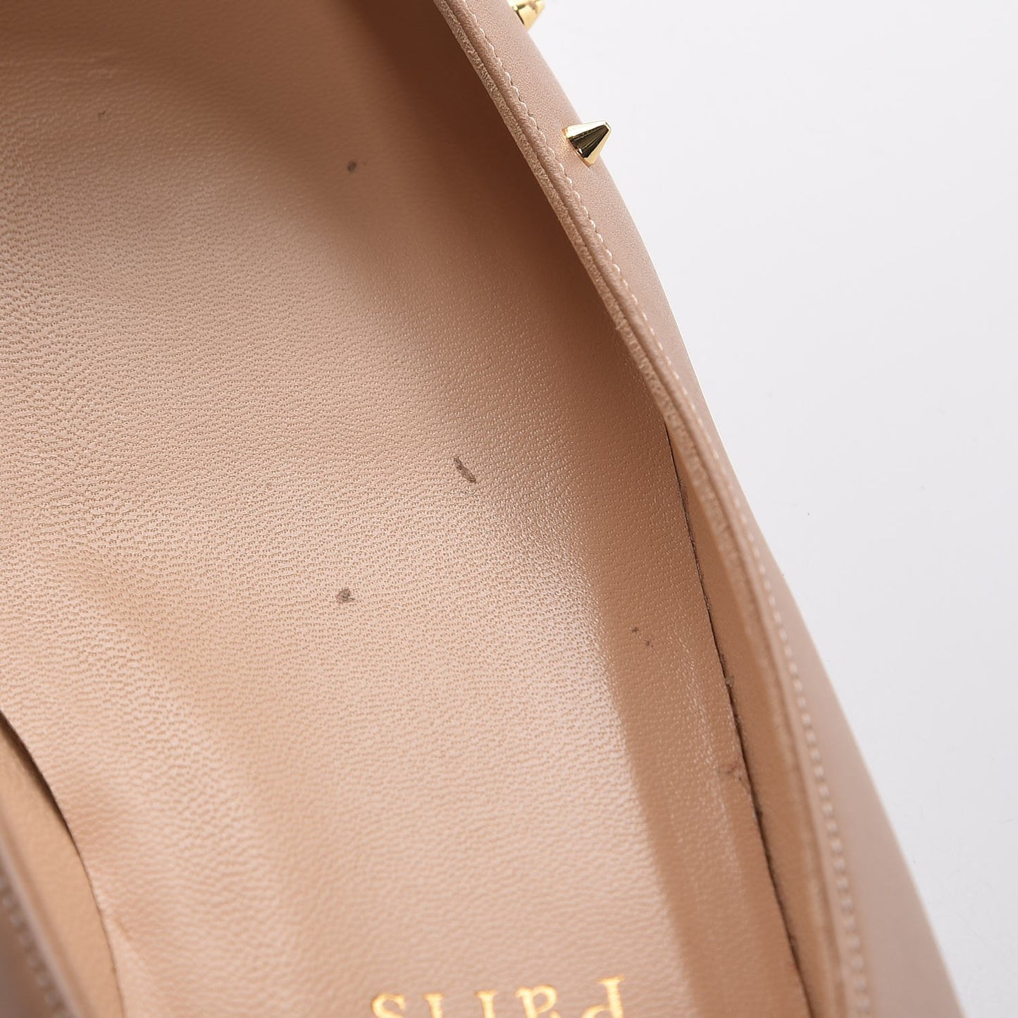 Nappa Goldoflat Spikes Flats 38.5 Nude