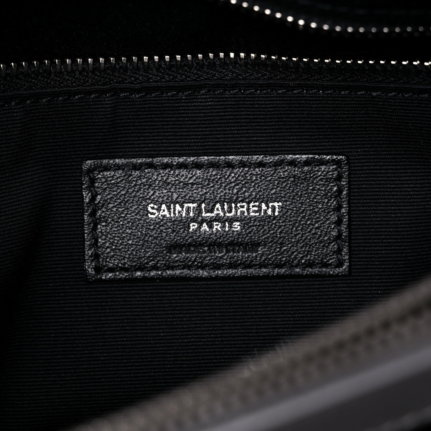 Saint Laurent Calfskin Y Quilted Monogram Medium Loulou Chain Satchel Granite 6 of 12