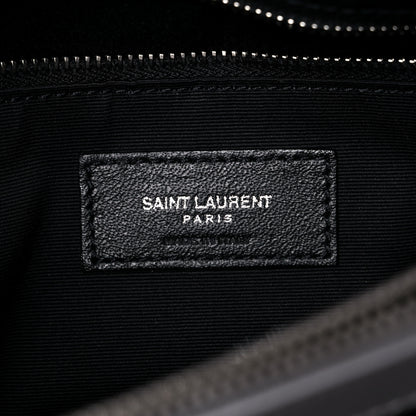 Saint Laurent Calfskin Y Quilted Monogram Medium Loulou Chain Satchel Granite 6 of 12