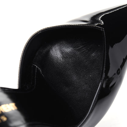 Saint Laurent Patent Freja 105 Flower Ankle Pumps 37.5 Black 11 of 12