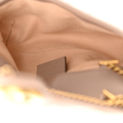 Gucci Calfskin Matelasse Super Mini GG Marmont Shoulder Bag Porcelain Rose 5 of 11