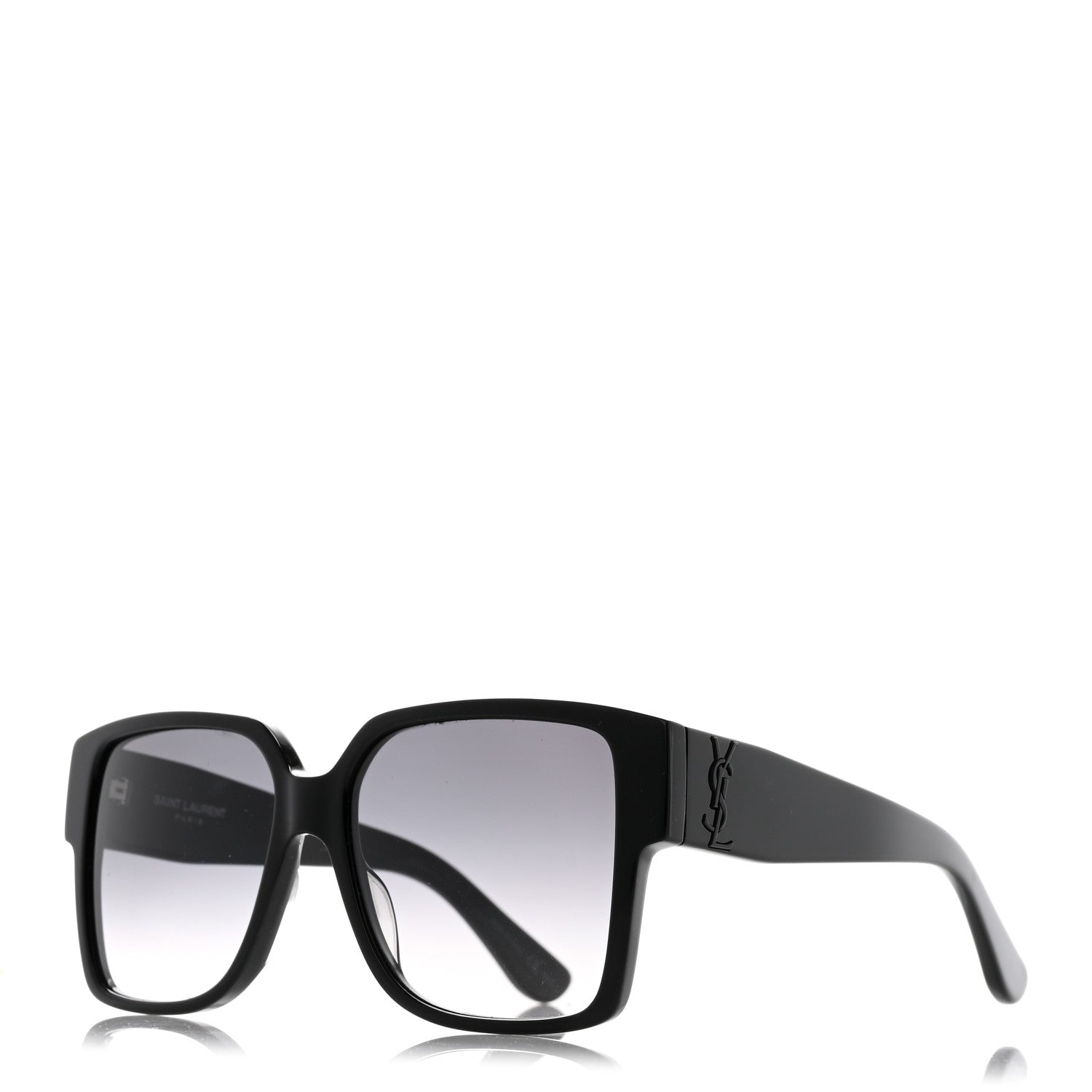 Saint Laurent Acetate Flat Top Sunglasses SL M9 002 Black 1 of 10