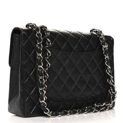 Chanel Caviar Jumbo Single Flap Black 3 of 10