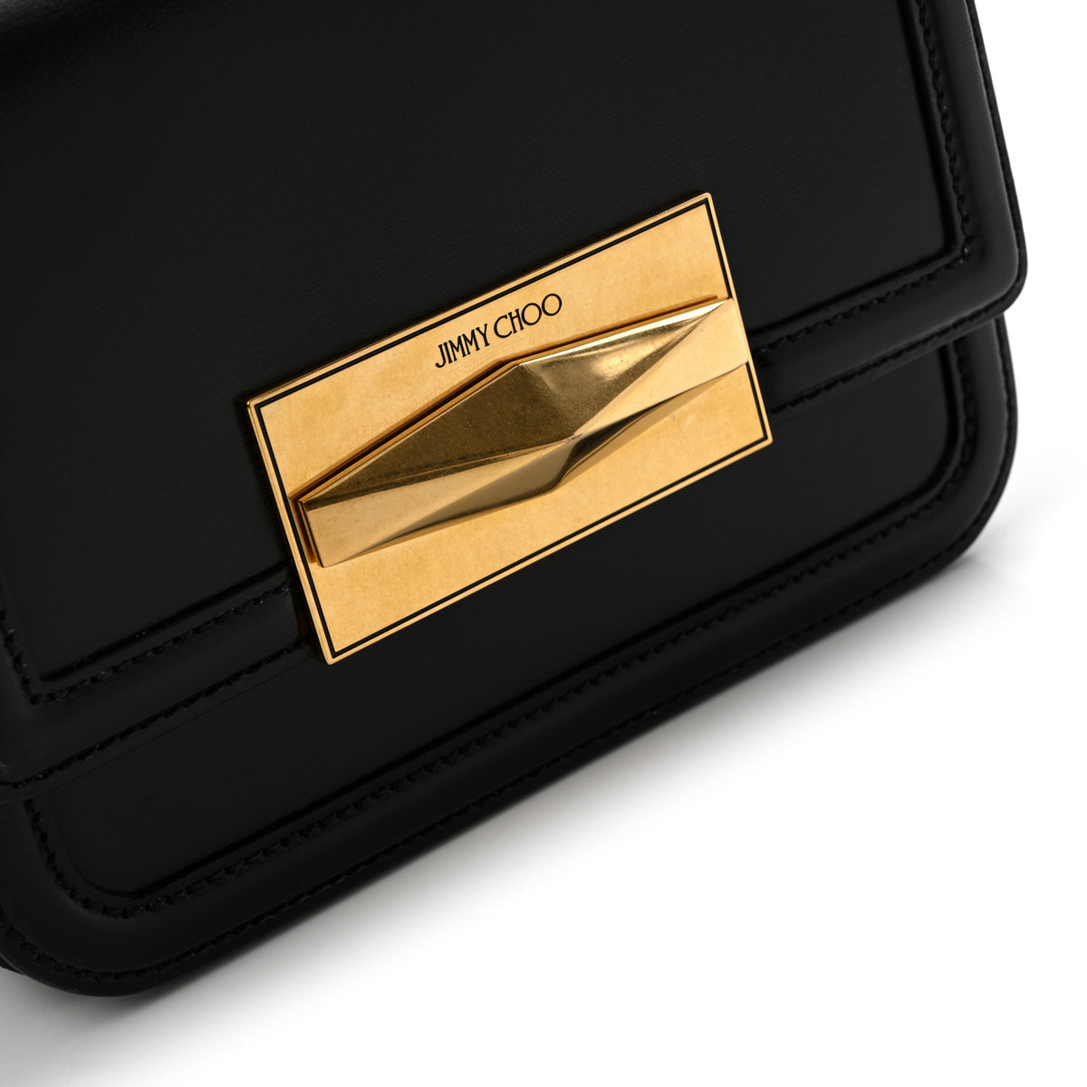 Box Calfskin Diamond Crossbody Bag Black