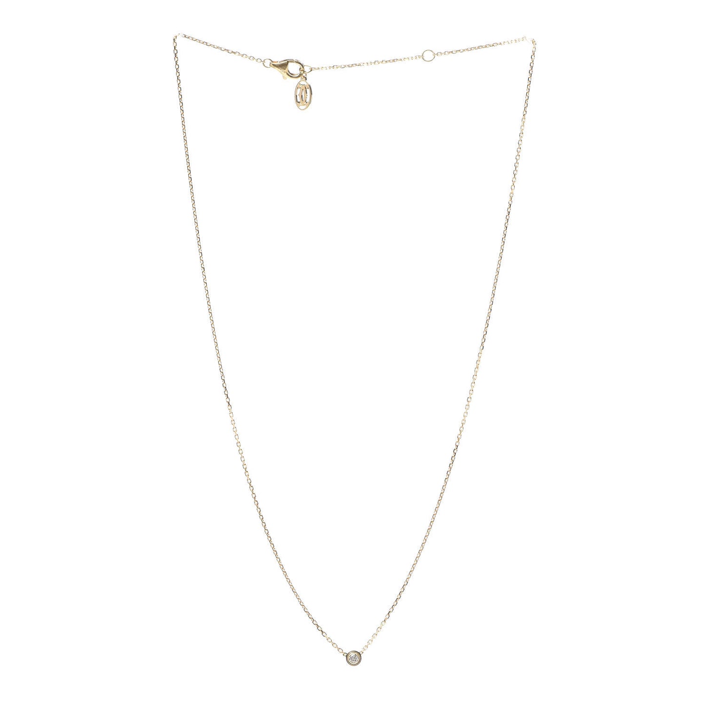 18K Yellow Gold Diamond XS D'Amour Pendant Necklace