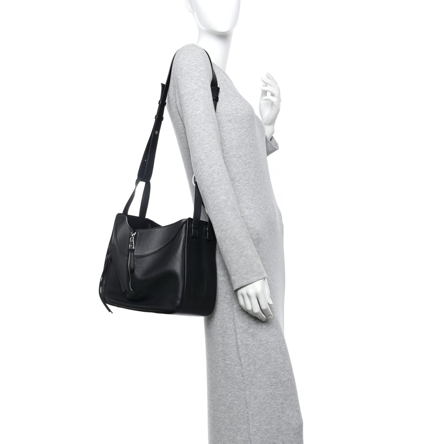Calfskin Small Hammock Shoulder Bag Black
