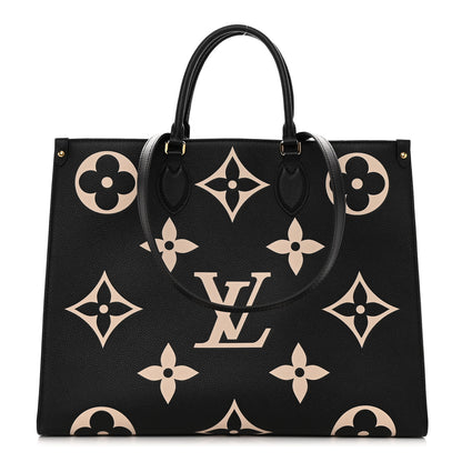 Louis Vuitton Empreinte Monogram Giant Onthego GM Black Beige 1 of 10
