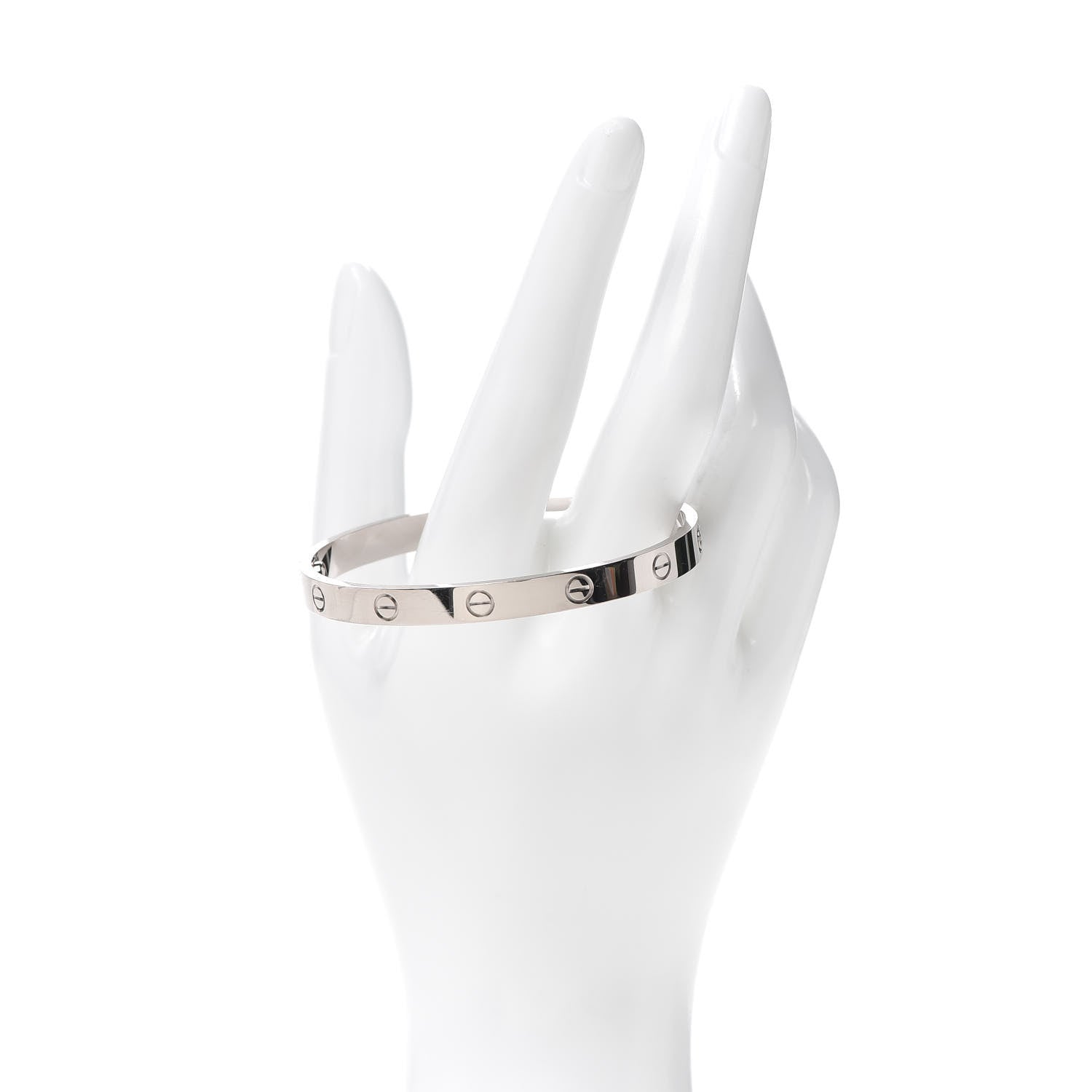 Cartier 18K White Gold LOVE Bracelet 18 2 of 6