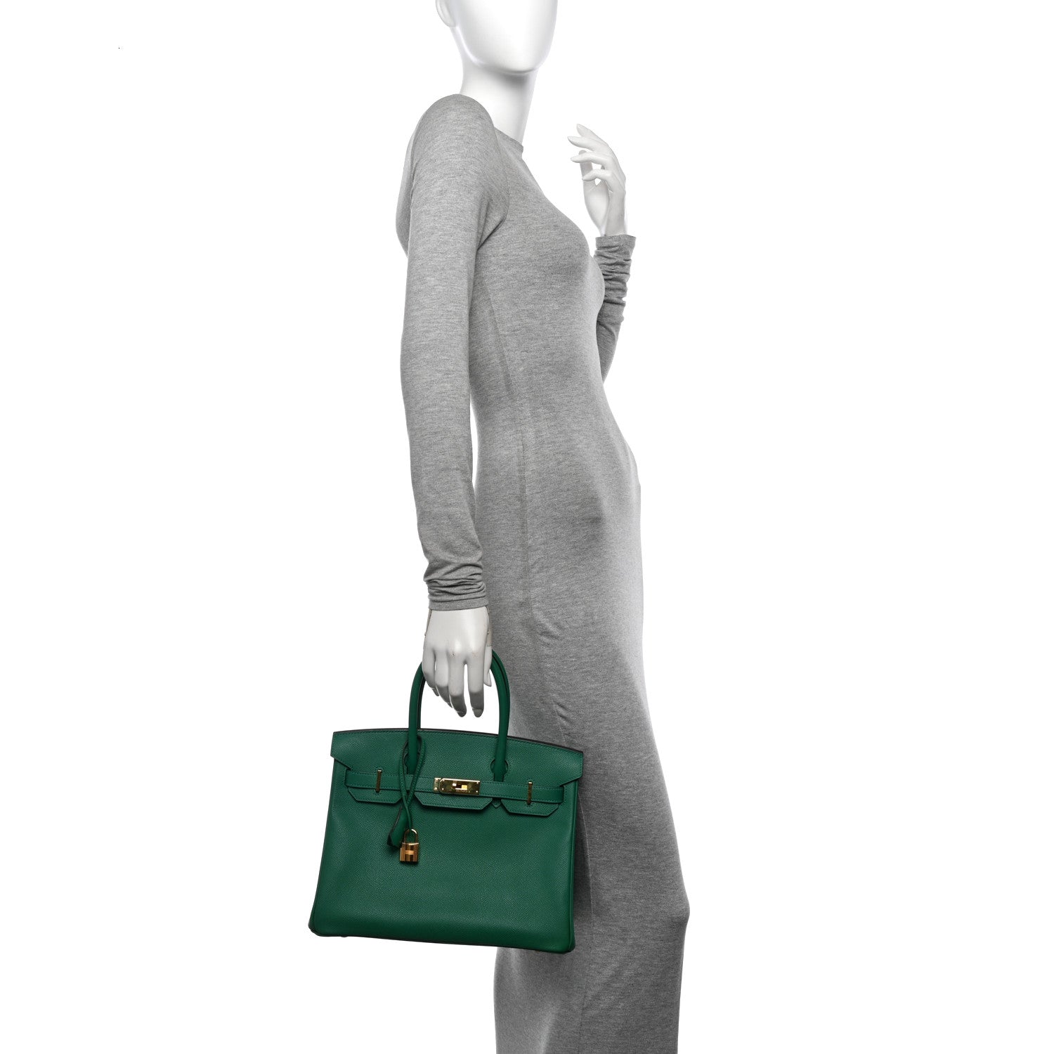 Hermes Epsom Birkin 30 Vert Vertigo 2 of 11