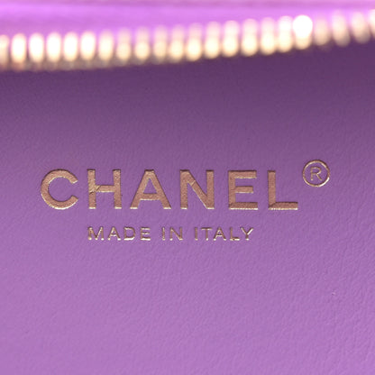 Chanel Caviar Quilted Small CC Filigree Vanity Case Purple 5 of 10