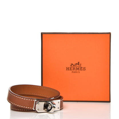 Hermes Barenia Kelly Double Tour Bracelet M Fauve 5 of 5