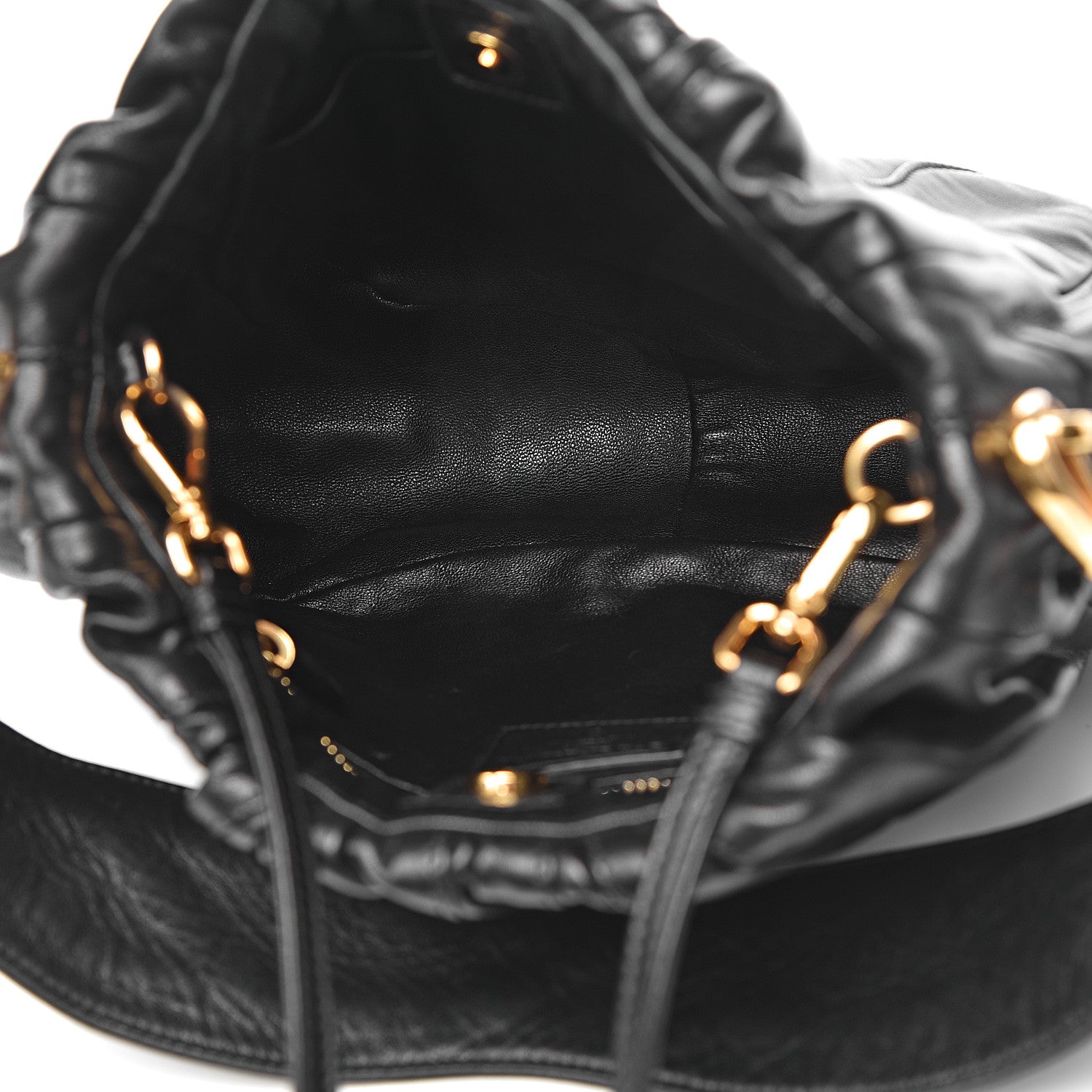 Prada Nappa Stripes Hobo Black 5 of 10