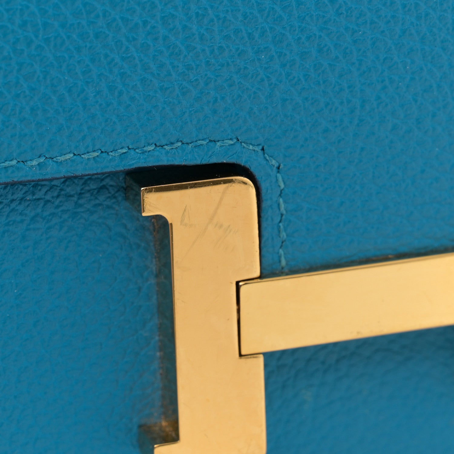 Hermes Evercolor Constance Wallet To Go Blue Zanzibar 11 of 12