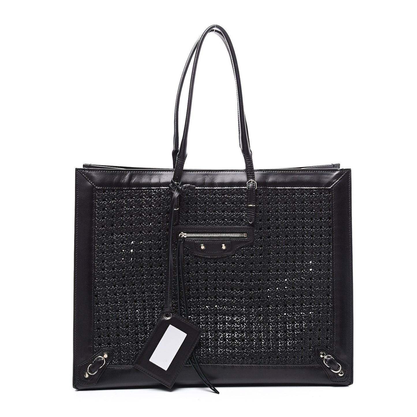 Veau Papier Woven A4 Tote Black