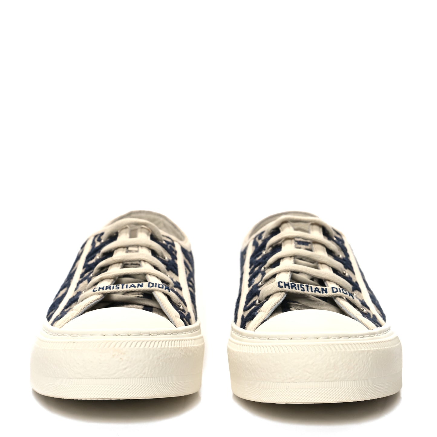 Canvas Oblique Walk'N'Dior Low Top Sneakers 35 Deep Blue