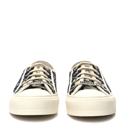 Christian Dior Canvas Oblique Walk'N'Dior Low Top Sneakers 35 Deep Blue 2 of 7