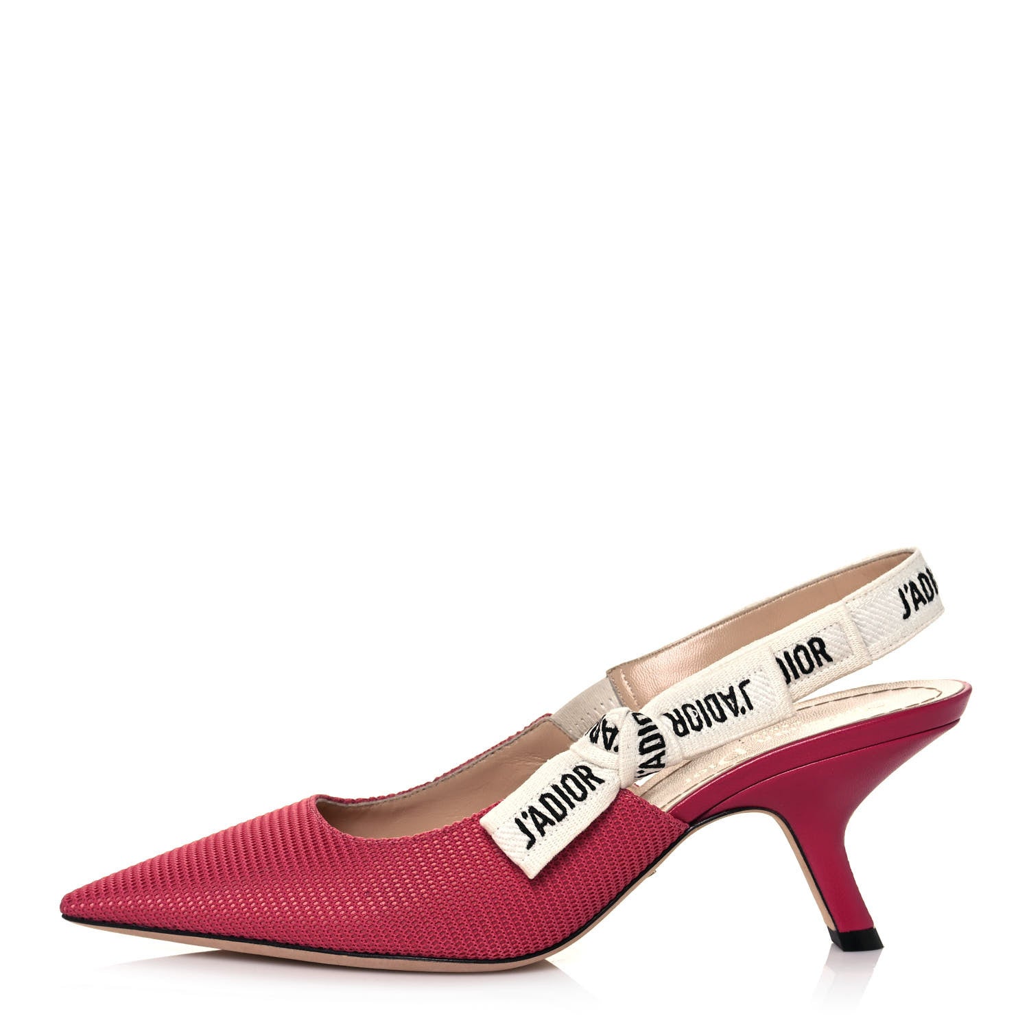 Christian Dior Technical Canvas Ribbon J Adior Slingback 65mm Pumps 37 Dusty Pink 1 of 9