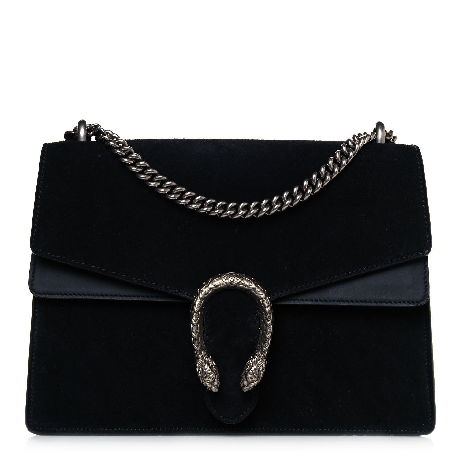 Gucci Suede Medium Dionysus Shoulder Bag Black 1 of 10