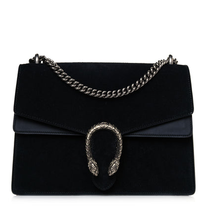 Gucci Suede Medium Dionysus Shoulder Bag Black 1 of 10