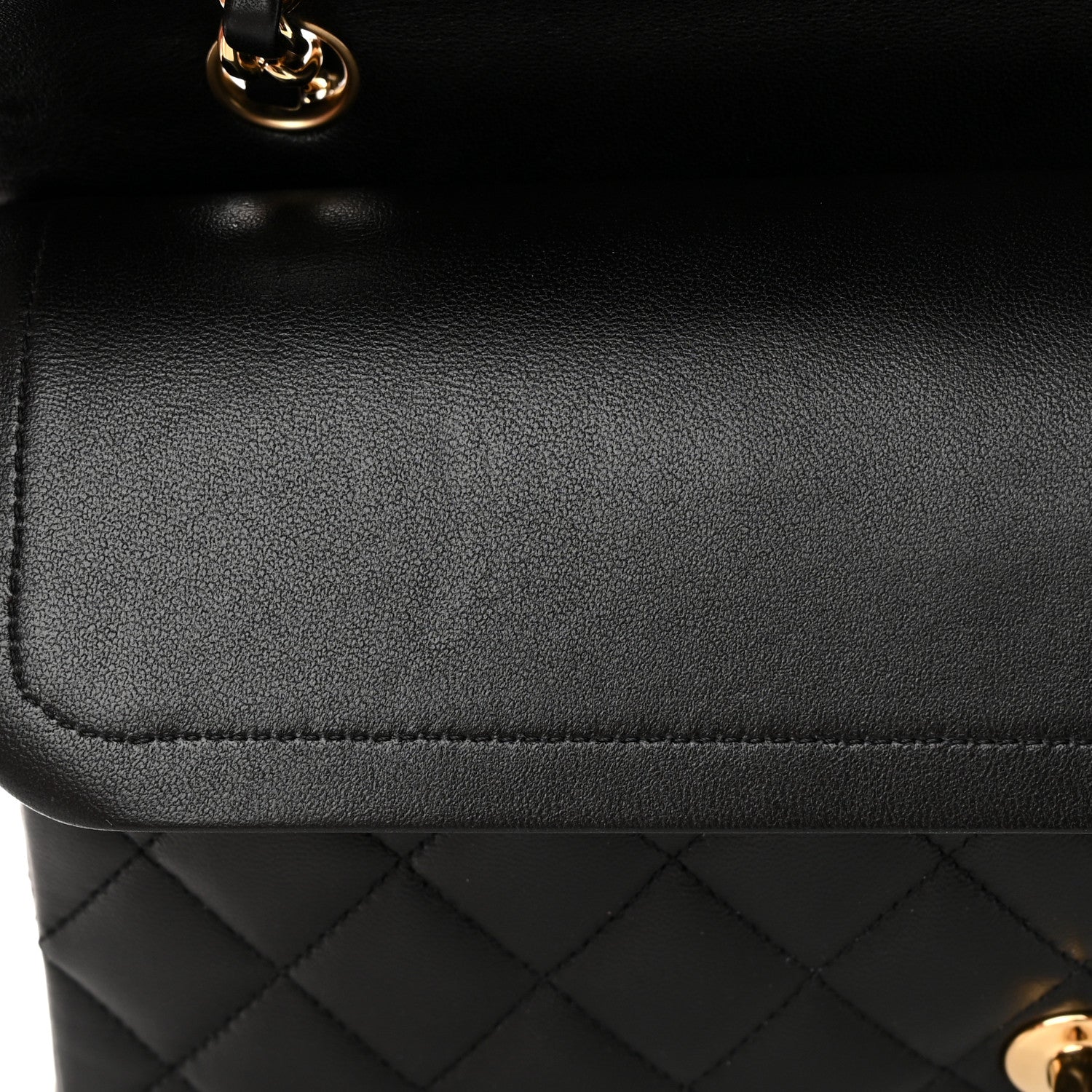 Chanel Lambskin Quilted Medium Double Flap Black 11 of 14