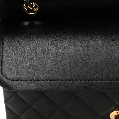 Chanel Lambskin Quilted Medium Double Flap Black 11 of 14