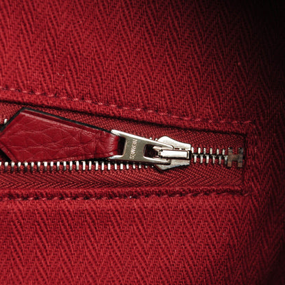 Hermes Toile Taurillon Clemence Victoria II 35 Rouge H 10 of 11
