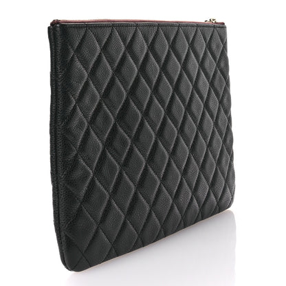 Chanel Caviar Quilted Medium Cosmetic Case Black 3 of 8
