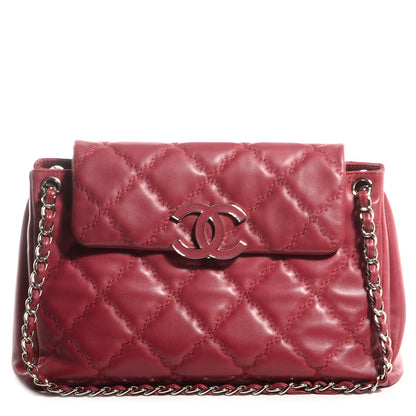 Chanel Calfskin Large Hamptons Flap Bag Red 1 of 7