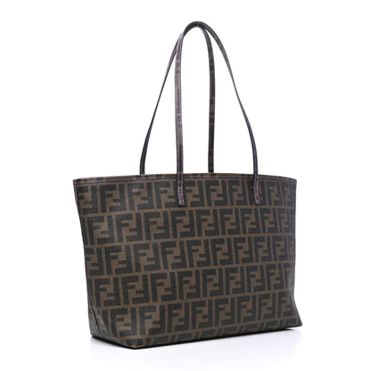 Fendi Zucca Spalmati Small Roll Tote Tobacco Viola 2 of 7