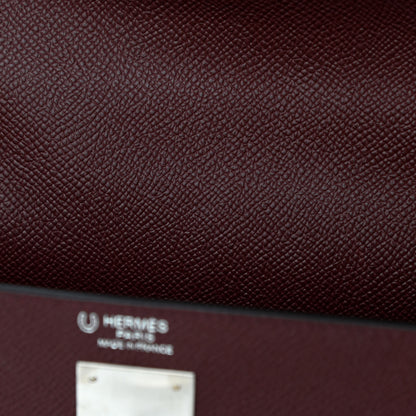 Hermes Epsom Horseshoe Kelly Sellier 32 Bordeaux 9 of 13